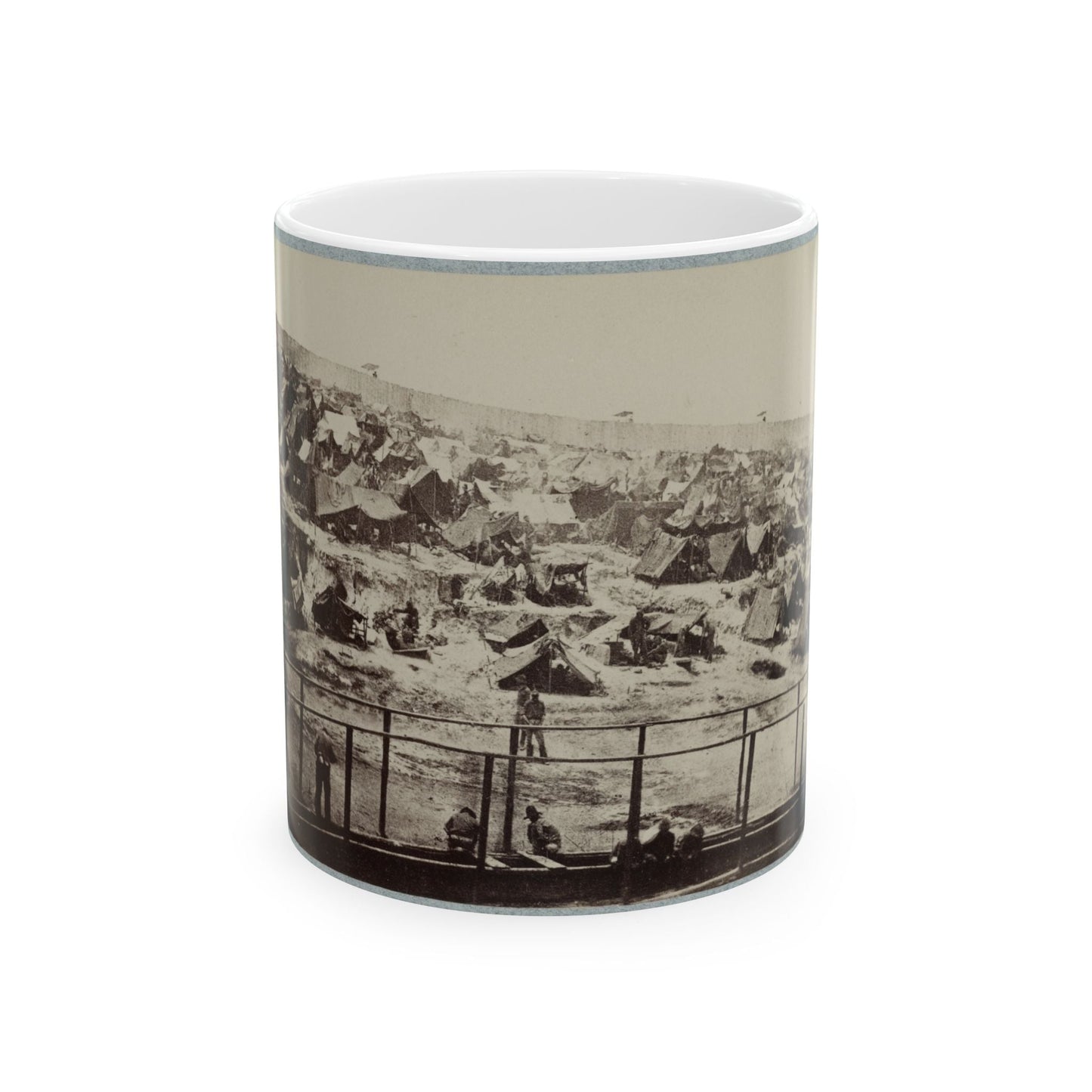 Andersonville Prison, Ga., August 17, 1864. South View Of Stockade (U.S. Civil War) White Coffee Mug