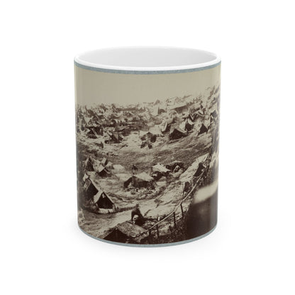 Andersonville Prison, Ga., August 17, 1864. Southwest View Of Stockade Showing The Dead-Line (U.S. Civil War) White Coffee Mug