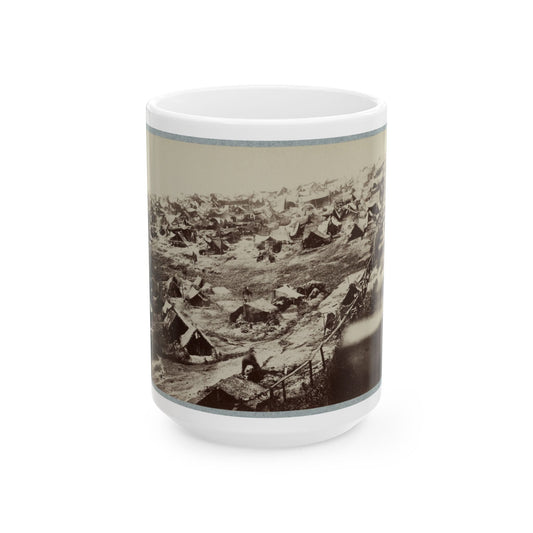 Andersonville Prison, Ga., August 17, 1864. Southwest View Of Stockade Showing The Dead-Line (U.S. Civil War) White Coffee Mug