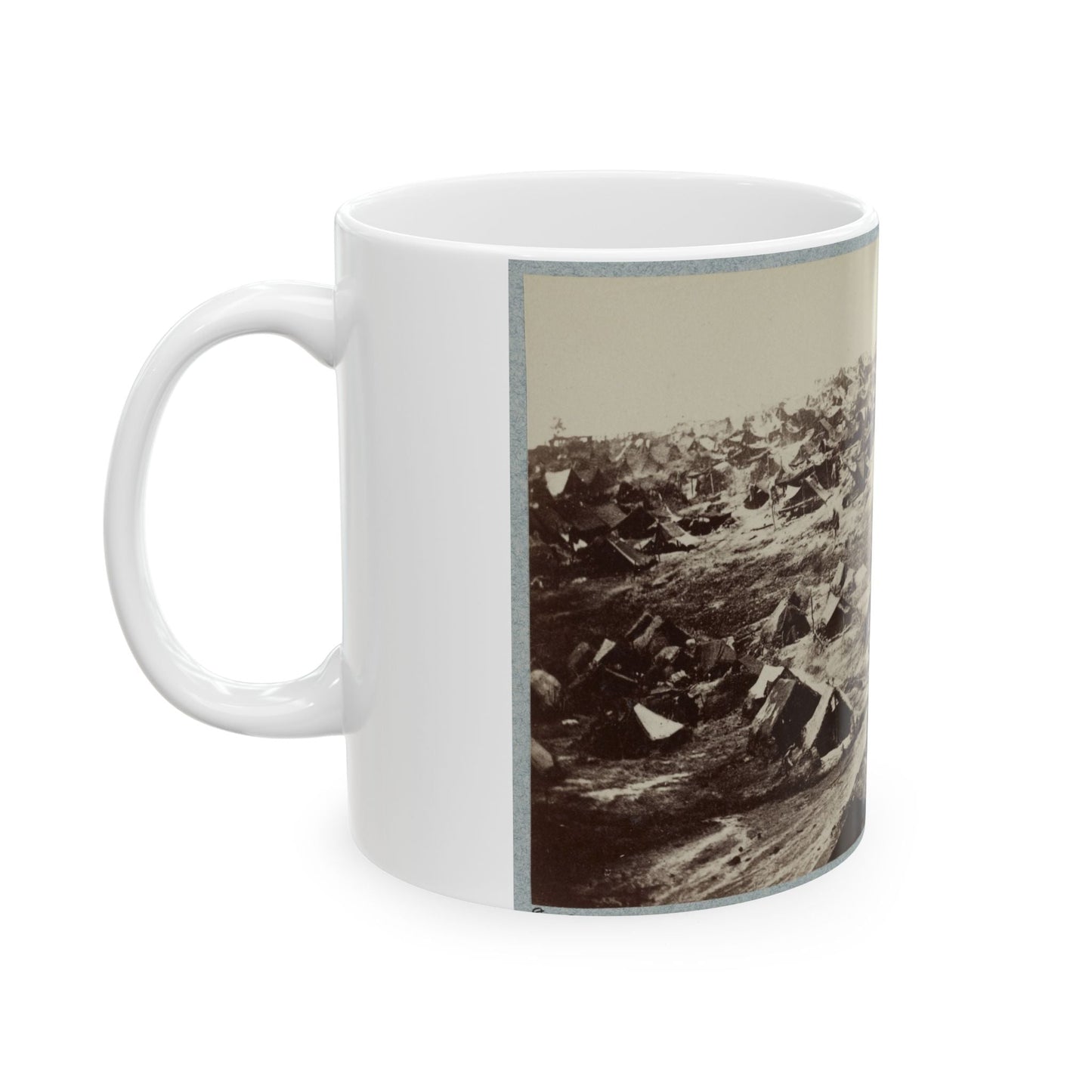 Andersonville Prison, Ga., August 17, 1864. Southwest View Of Stockade Showing The Dead-Line (U.S. Civil War) White Coffee Mug