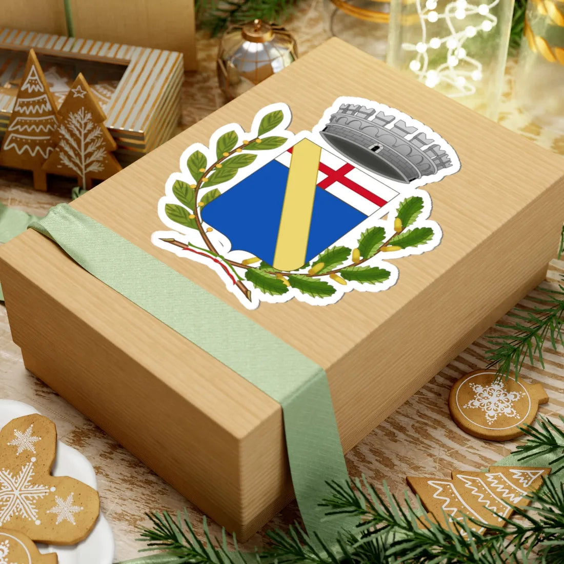 Andora-Stemma Stile Waterbottle (Italy) (Coat of Arms) STICKER Vinyl Kiss-Cut Decal - The Sticker Space