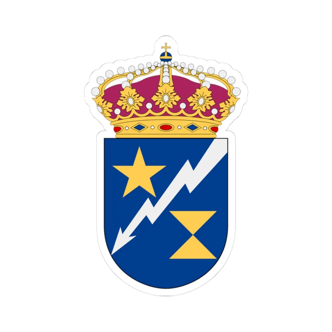Andra ytstridsflottiljen vapen (Sweden) (Coat of Arms) STICKER Vinyl Kiss-Cut Decal 3 Inch White - The Sticker Space