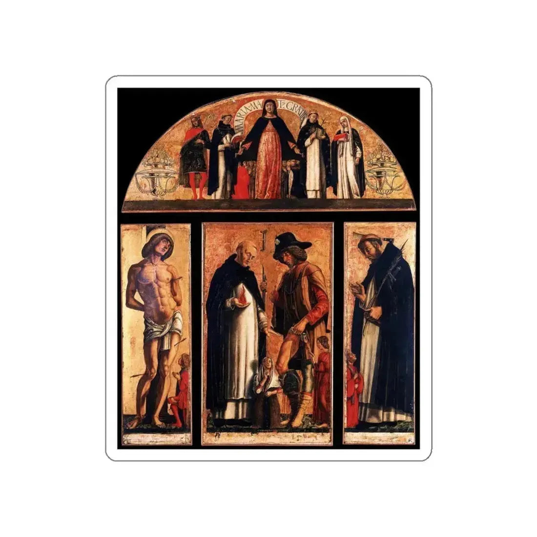 ANDREA da Murano - Polyptych (Artwork) STICKER Vinyl Die-Cut Decal White Die-Cut 6 Inch - The Sticker Space