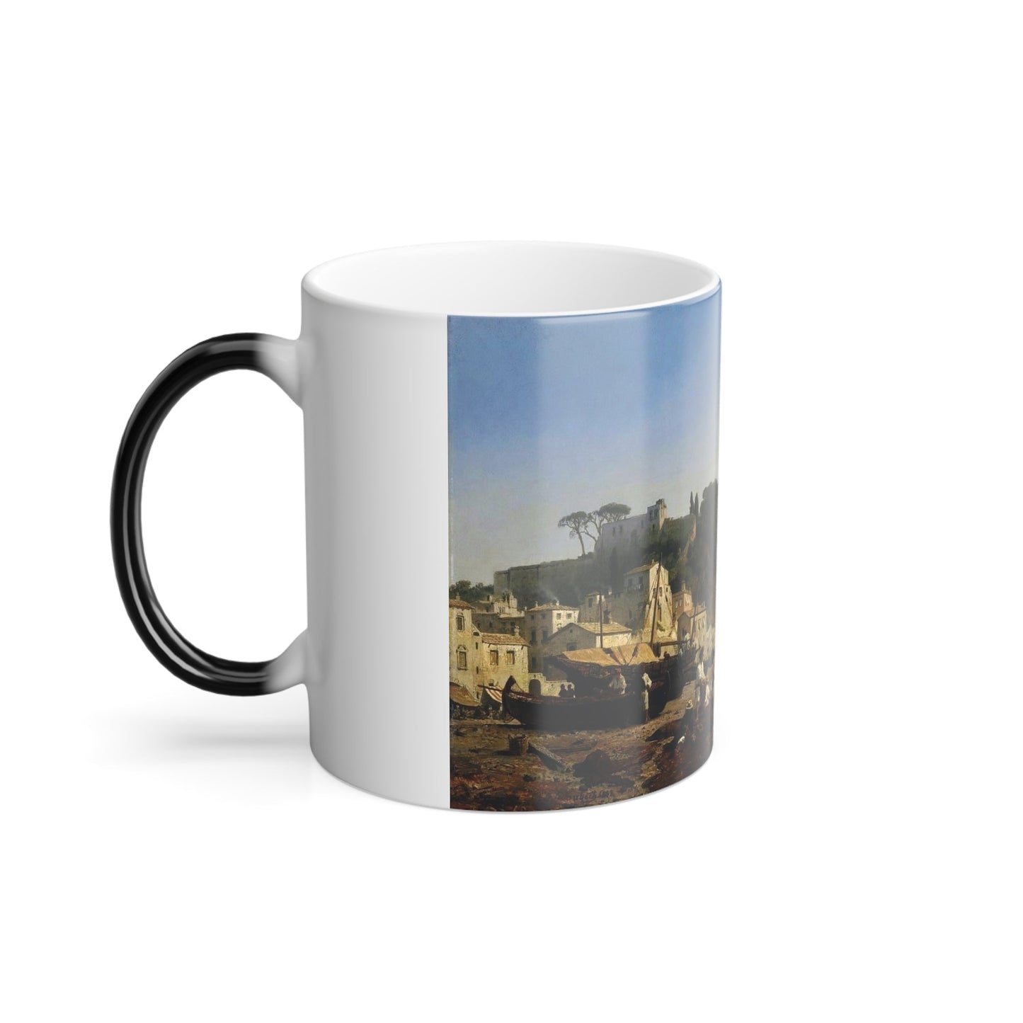 Andreas Achenbach (1815-1910) Porto Venere at the Ligurian Coast - 1853 - Color Changing Mug 11oz-11oz-The Sticker Space