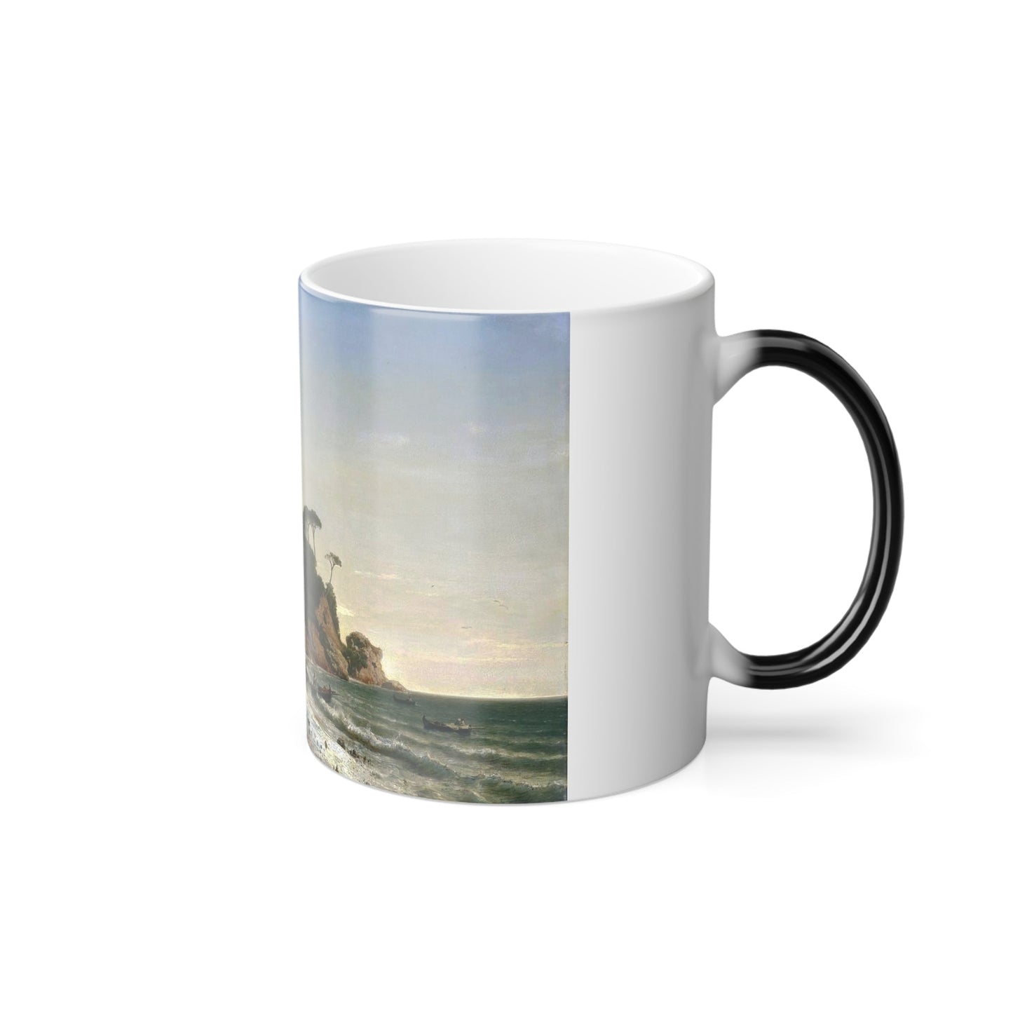 Andreas Achenbach (1815-1910) Porto Venere at the Ligurian Coast - 1853 - Color Changing Mug 11oz-11oz-The Sticker Space