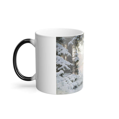 Andrei Nikolaevich Schilder (1861-1919) Forest Valley in snow - 1904 - Color Changing Mug 11oz-11oz-The Sticker Space