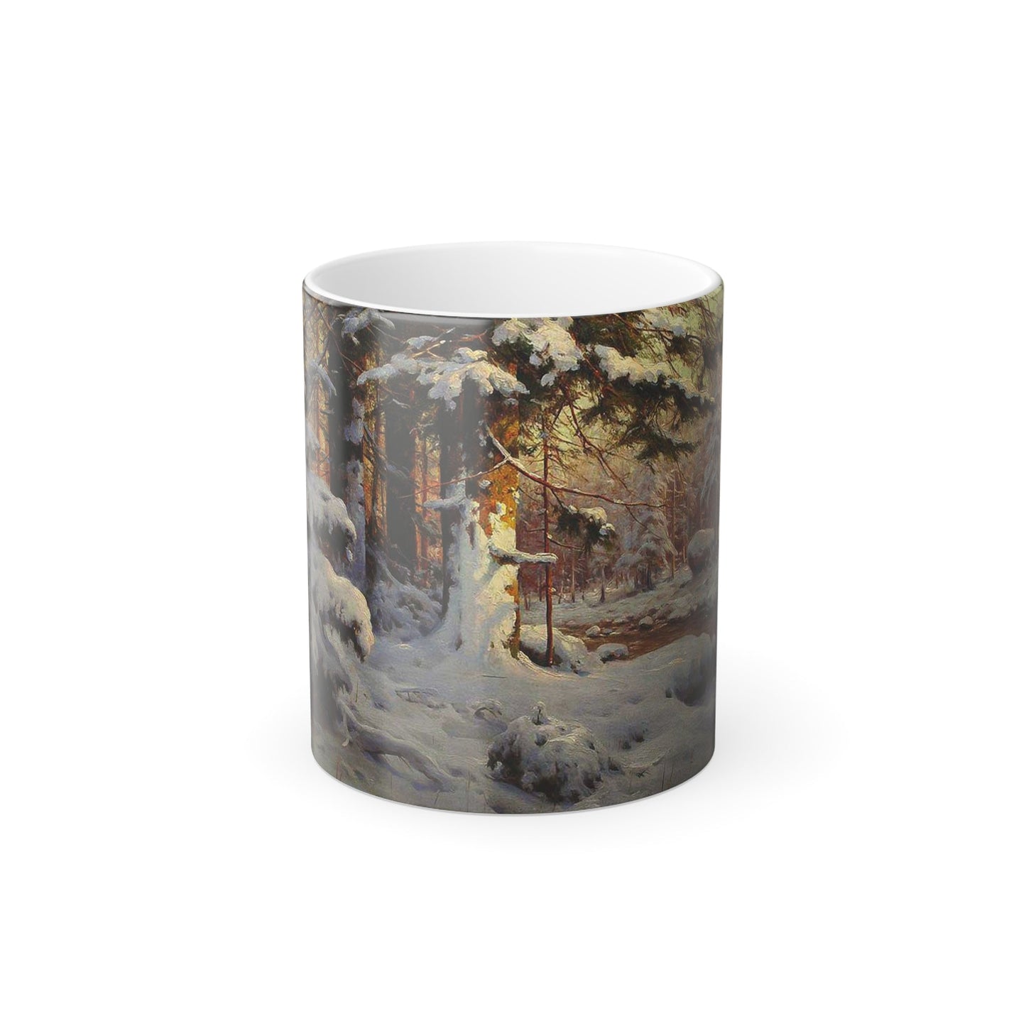 Andrei Nikolaevich Schilder (1861-1919) Winter Forest - Color Changing Mug 11oz-11oz-The Sticker Space