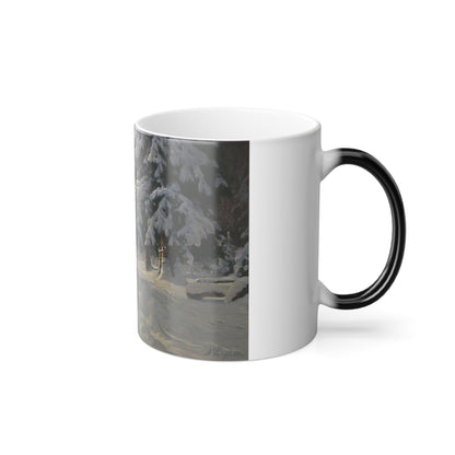 Andrei Nikolaevich Schilder (1861-1919) Winter Road - 1904 - Color Changing Mug 11oz-11oz-The Sticker Space