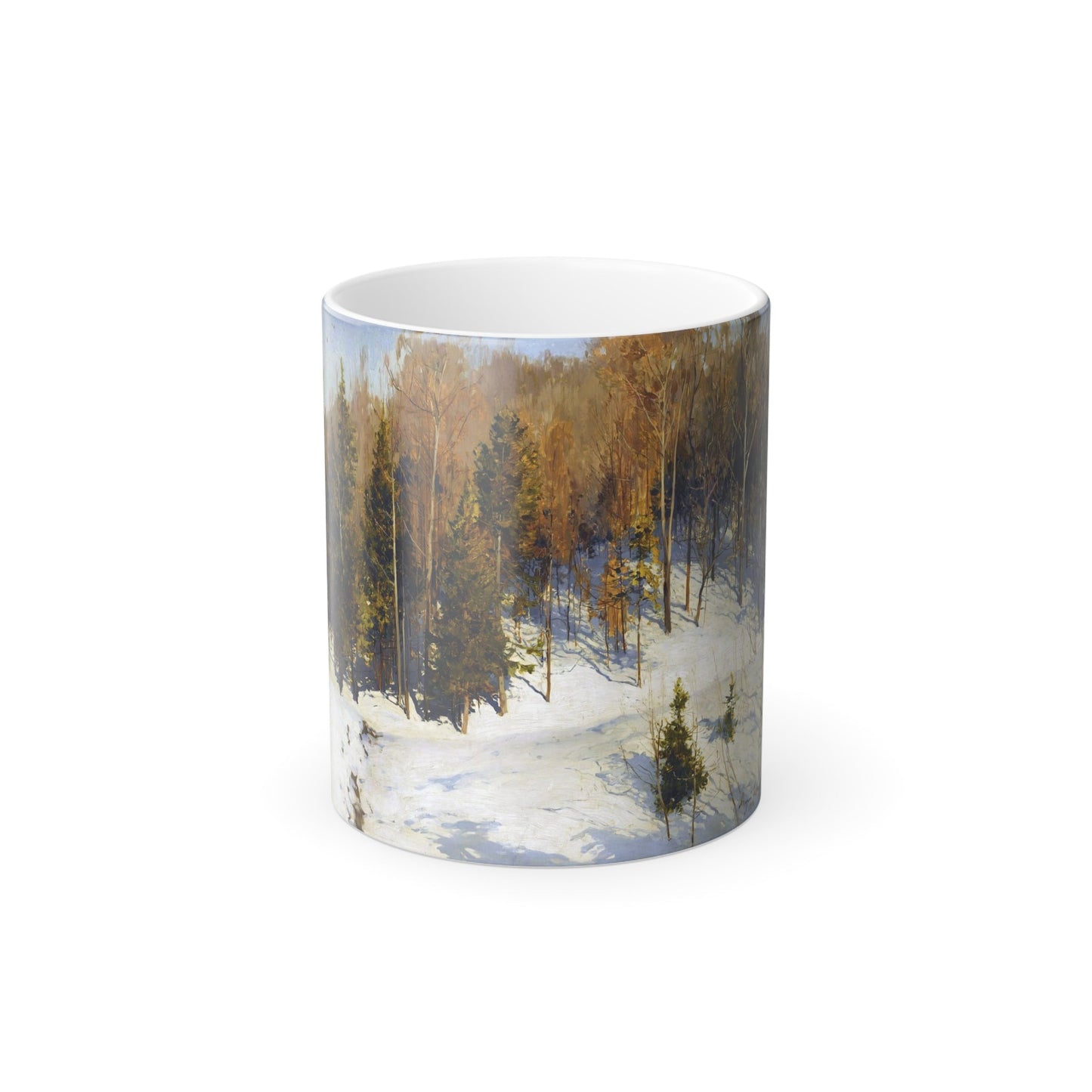 Andrei Nikolaevich Schilder (1861-1919) Winter Sun - 1914 - Color Changing Mug 11oz-11oz-The Sticker Space