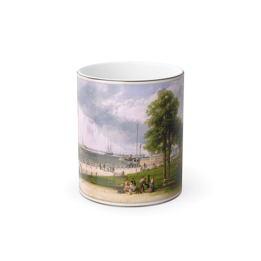 Andrew W Melrose (1836-1901) New York Harbor and Battery - Color Changing Mug 11oz-11oz-The Sticker Space