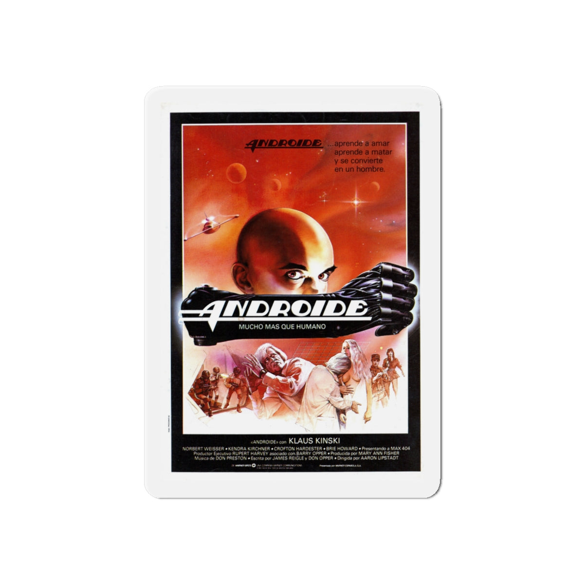 ANDROID 1982 Movie Poster - Die-Cut Magnet-6 × 6"-The Sticker Space