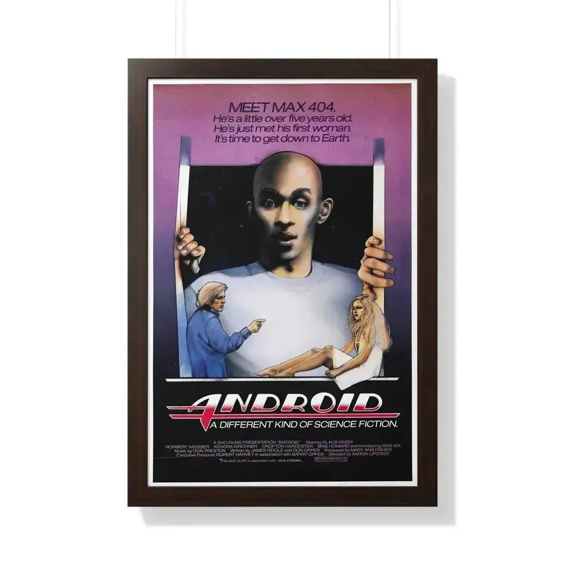 ANDROID (2) 1982 - Framed Movie Poster 20" x 30" Walnut - The Sticker Space