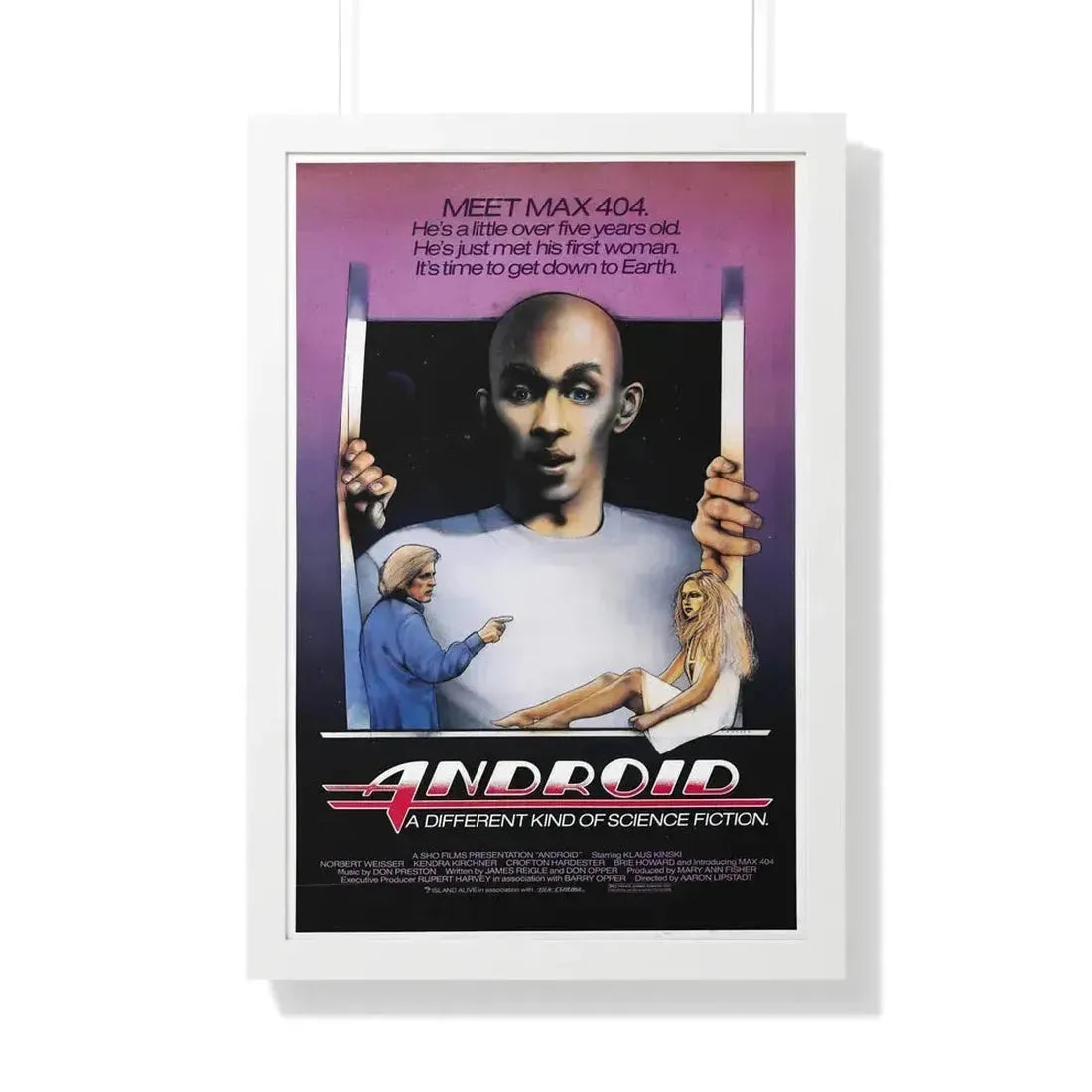 ANDROID (2) 1982 - Framed Movie Poster 20" x 30" White - The Sticker Space