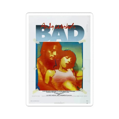 ANDY WARHOL'S BAD 1977 Movie Poster - STICKER Vinyl Kiss-Cut Decal 2 Inch White - The Sticker Space