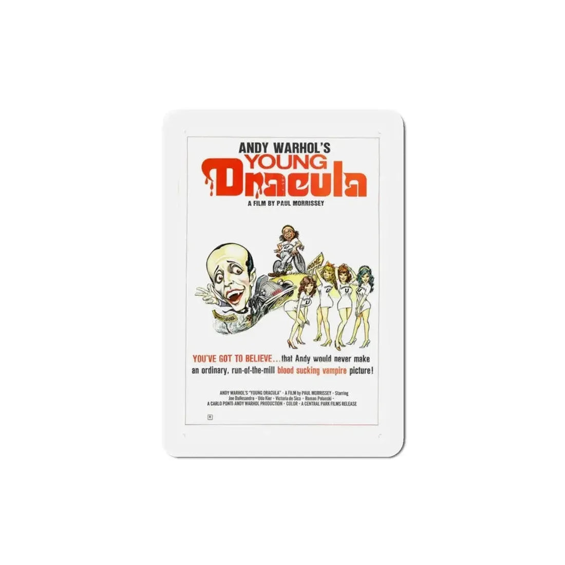 Andy Warhol's Dracula 1974 2 Movie Poster Refrigerator Magnet - The Sticker Space