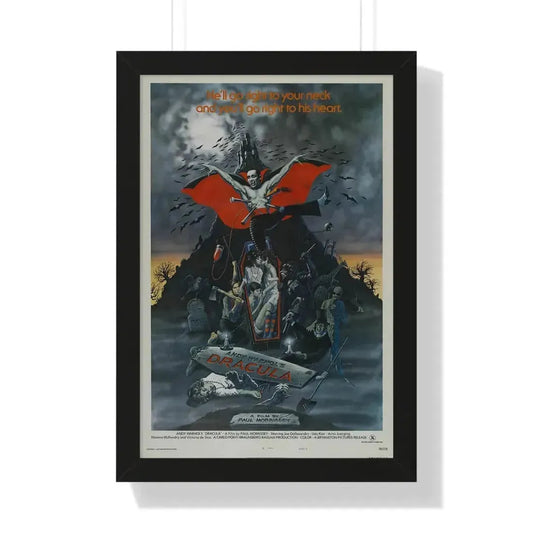 ANDY WARHOL'S DRACULA 1974 - Framed Movie Poster 16″ x 24″ Black - The Sticker Space