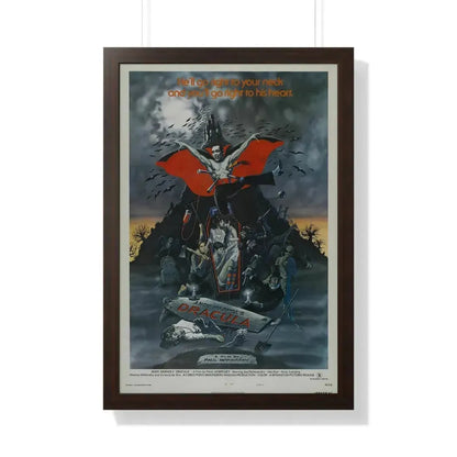 ANDY WARHOL'S DRACULA 1974 - Framed Movie Poster 20" x 30" Walnut - The Sticker Space