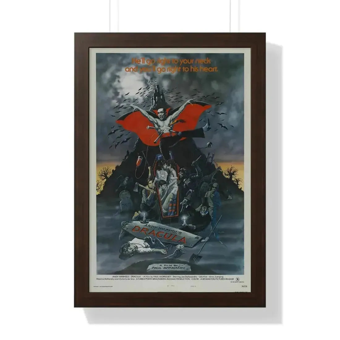 ANDY WARHOL'S DRACULA 1974 - Framed Movie Poster - The Sticker Space