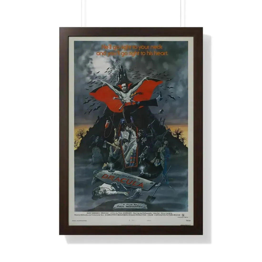 ANDY WARHOL'S DRACULA 1974 - Framed Movie Poster - The Sticker Space