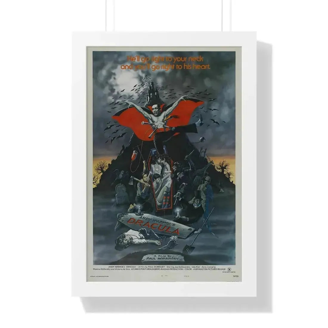 ANDY WARHOL'S DRACULA 1974 - Framed Movie Poster - The Sticker Space