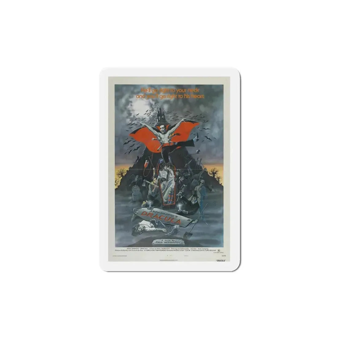 Andy Warhol's Dracula 1974 Movie Poster Refrigerator Magnet 4 Inch - The Sticker Space