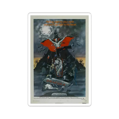 ANDY WARHOL'S DRACULA 1974 Movie Poster - STICKER Vinyl Kiss-Cut Decal 6 Inch White - The Sticker Space