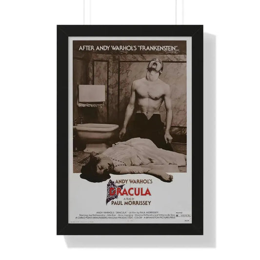 ANDY WARHOL'S DRACULA (2) 1974 - Framed Movie Poster 16″ x 24″ Black - The Sticker Space