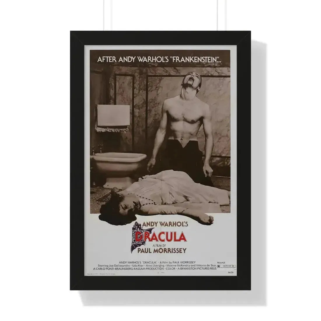 ANDY WARHOL'S DRACULA (2) 1974 - Framed Movie Poster - The Sticker Space