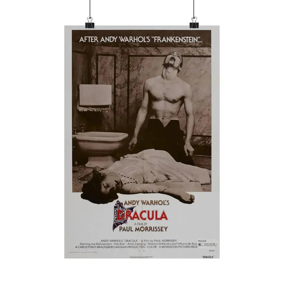ANDY WARHOL'S DRACULA (2) 1974 - Paper Movie Poster 12″ x 18″ Matte - The Sticker Space