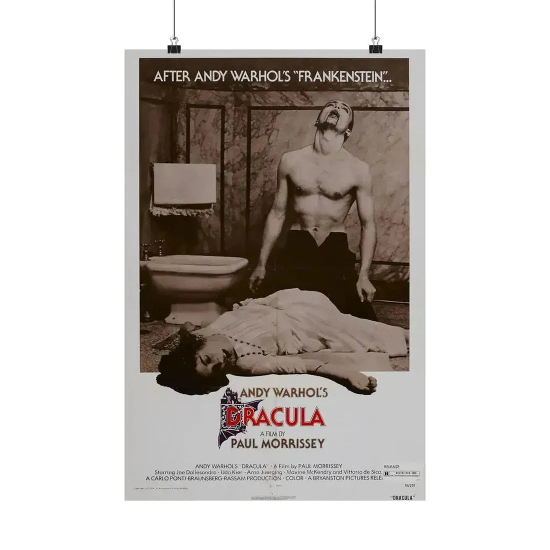 ANDY WARHOL'S DRACULA (2) 1974 - Paper Movie Poster - The Sticker Space