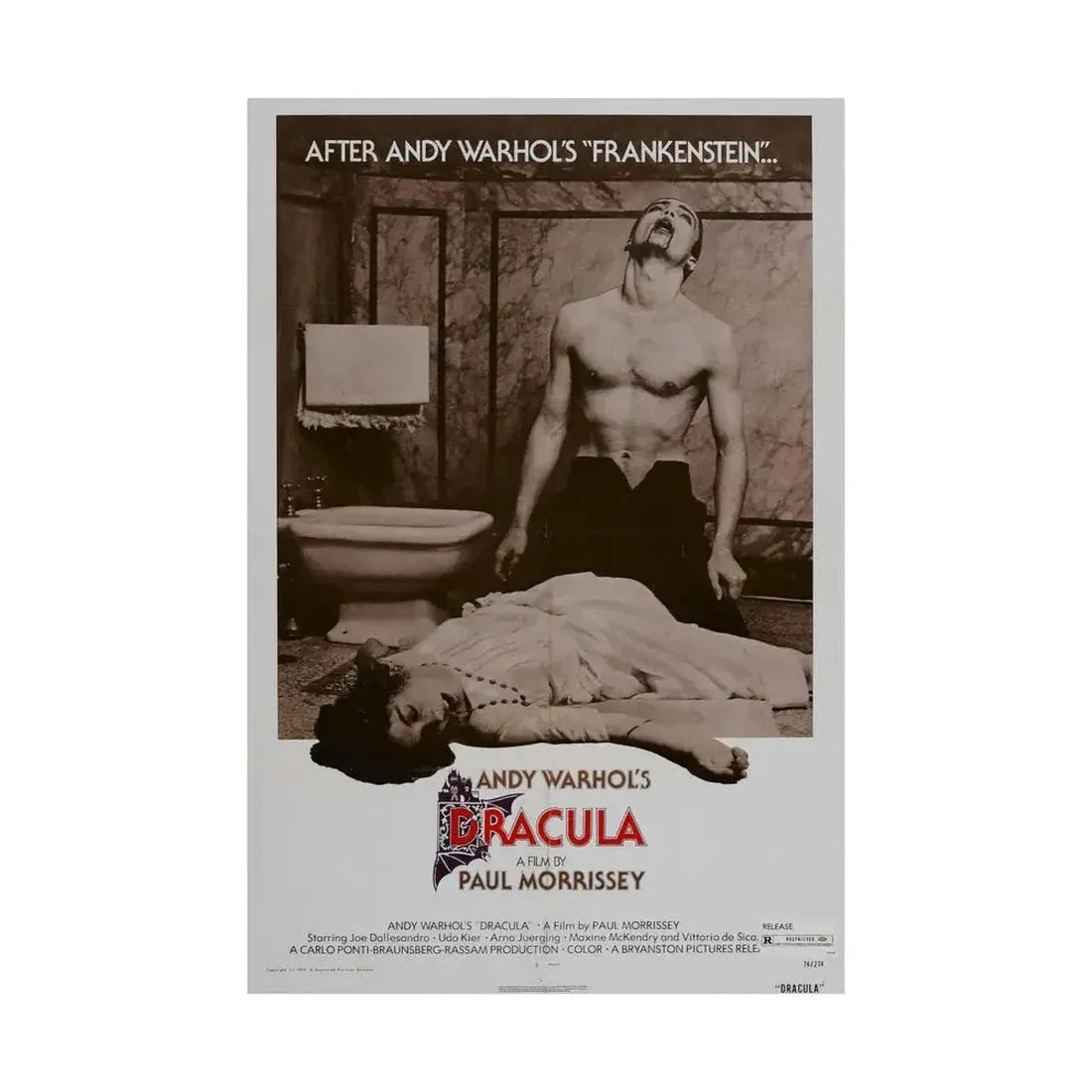 ANDY WARHOL'S DRACULA (2) 1974 - Paper Movie Poster - The Sticker Space