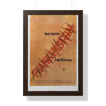 ANDY WARHOL'S FRANKENSTEIN 1973 - Framed Movie Poster 16″ x 24″ Walnut - The Sticker Space