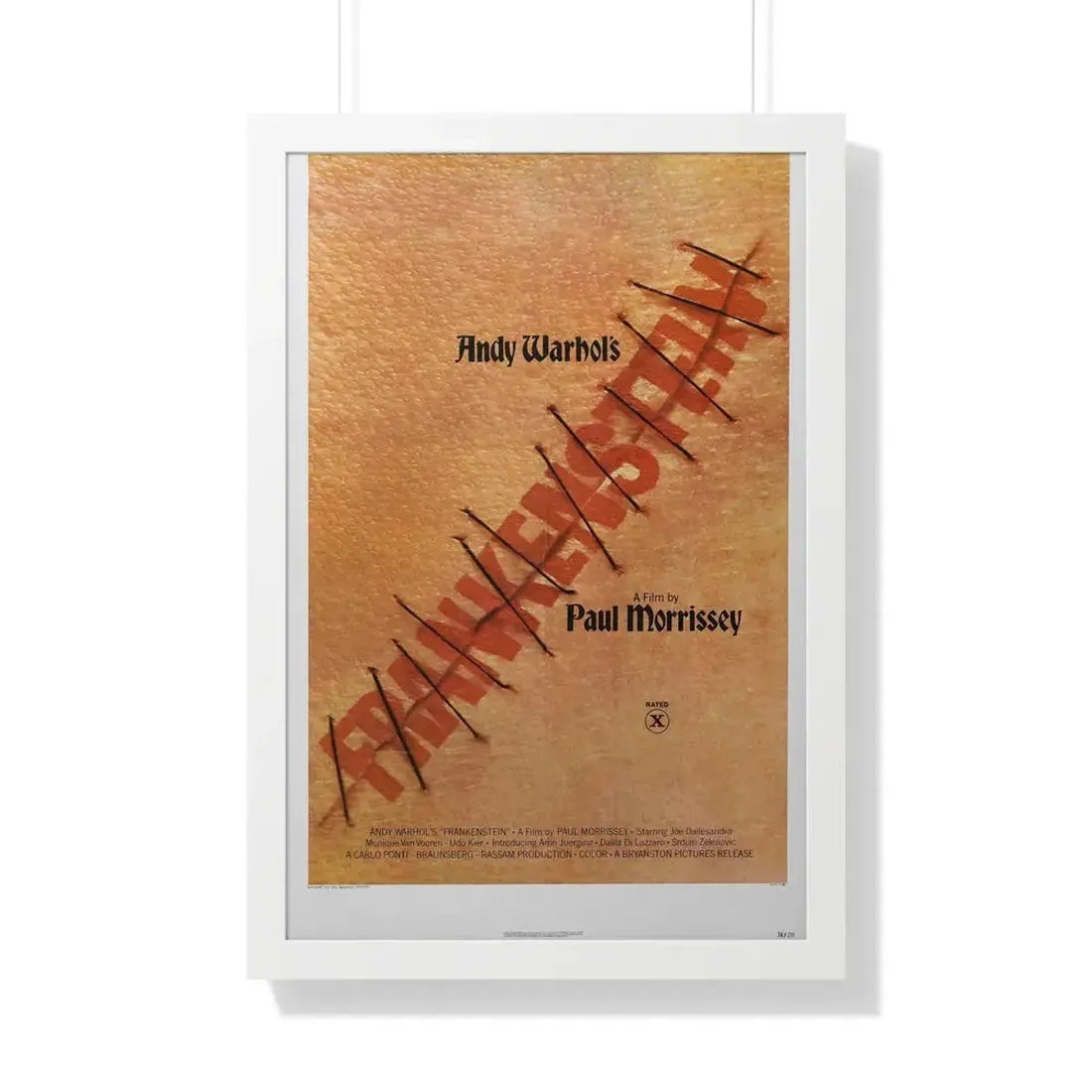 ANDY WARHOL'S FRANKENSTEIN 1973 - Framed Movie Poster 20" x 30" White - The Sticker Space