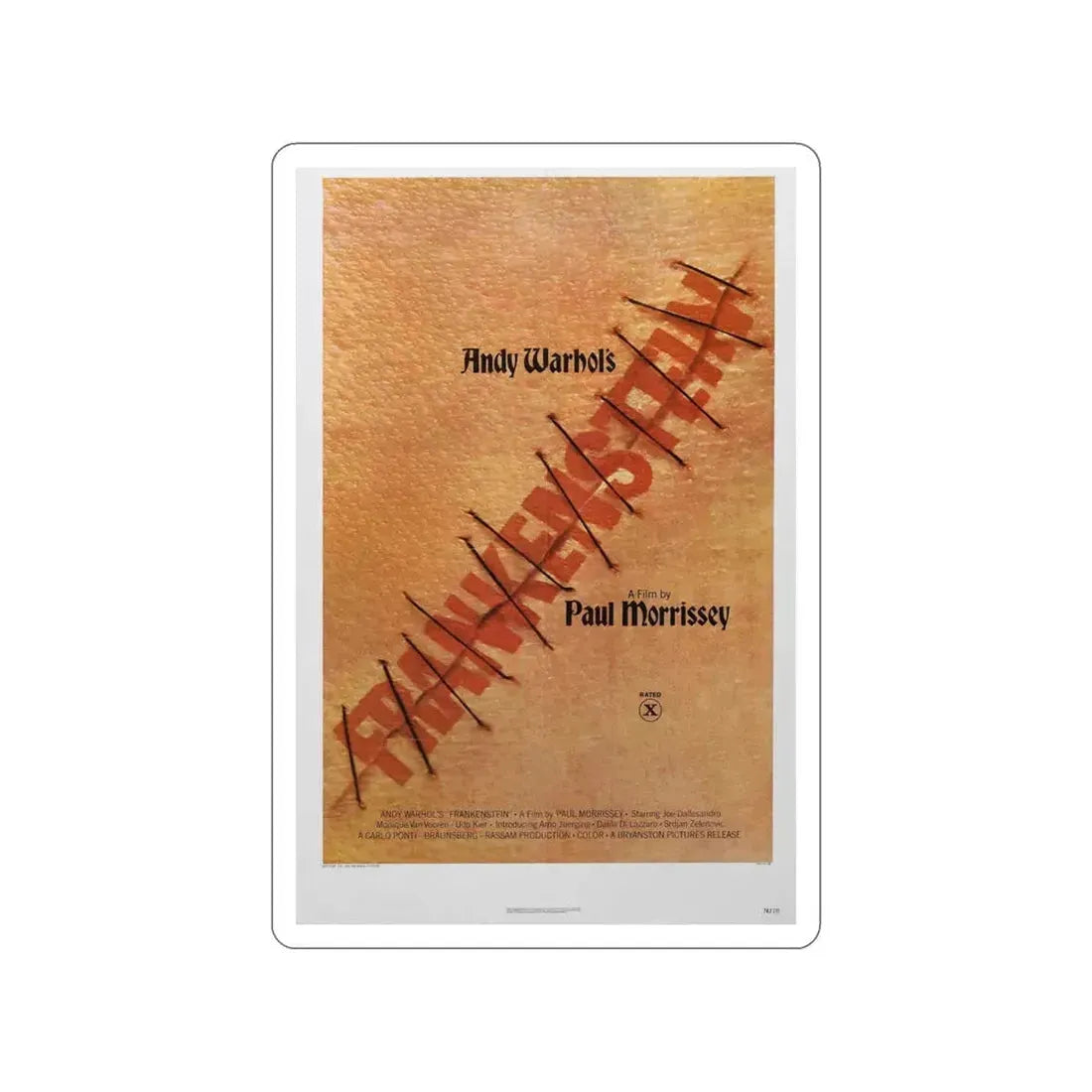 ANDY WARHOL'S FRANKENSTEIN 1973 Movie Poster STICKER Vinyl Die-Cut Decal 4 Inch - The Sticker Space