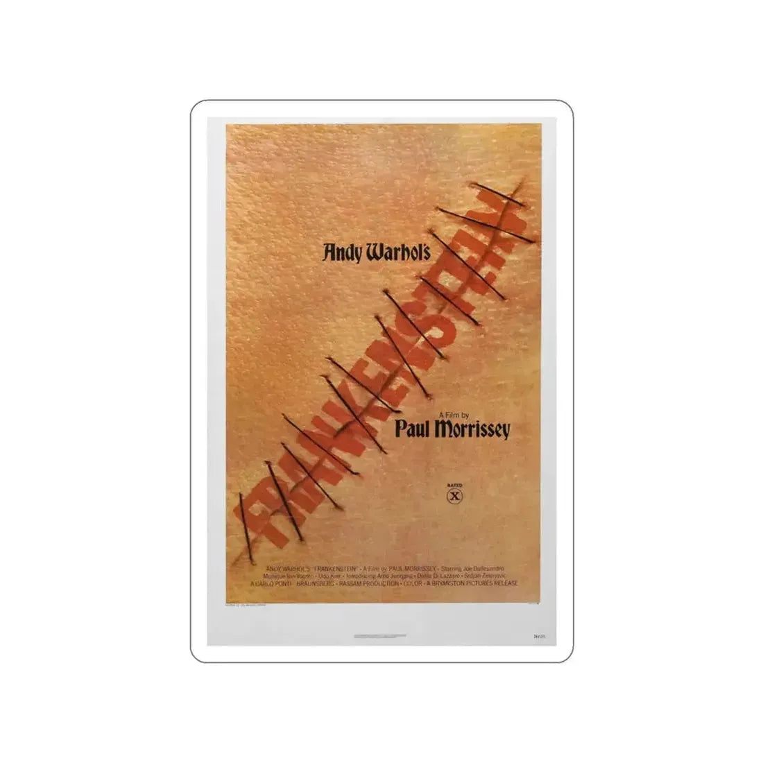 ANDY WARHOL'S FRANKENSTEIN 1973 Movie Poster STICKER Vinyl Die-Cut Decal - The Sticker Space
