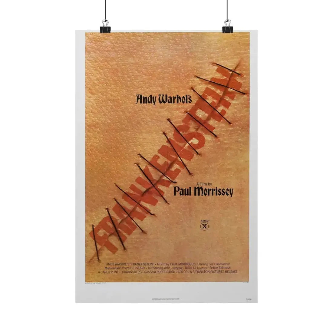 ANDY WARHOL'S FRANKENSTEIN 1973 - Paper Movie Poster 12″ x 18″ Matte - The Sticker Space