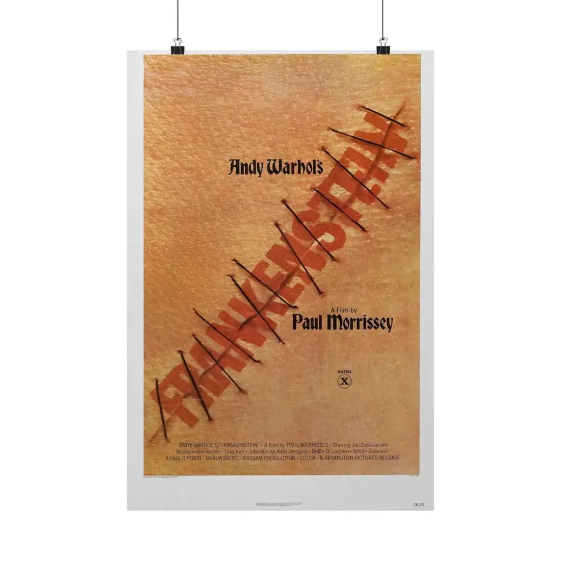 ANDY WARHOL'S FRANKENSTEIN 1973 - Paper Movie Poster 16″ x 24″ Matte - The Sticker Space