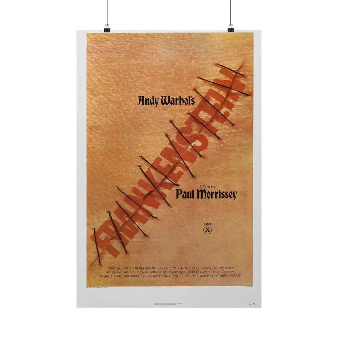 ANDY WARHOL'S FRANKENSTEIN 1973 - Paper Movie Poster 20″ x 30″ Matte - The Sticker Space