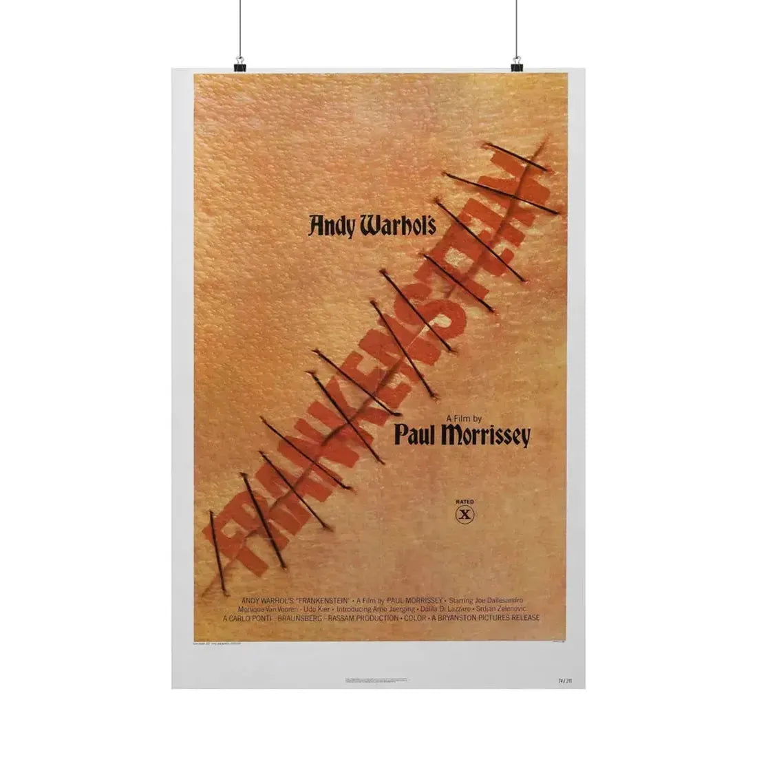 ANDY WARHOL'S FRANKENSTEIN 1973 - Paper Movie Poster 24″ x 36″ Matte - The Sticker Space