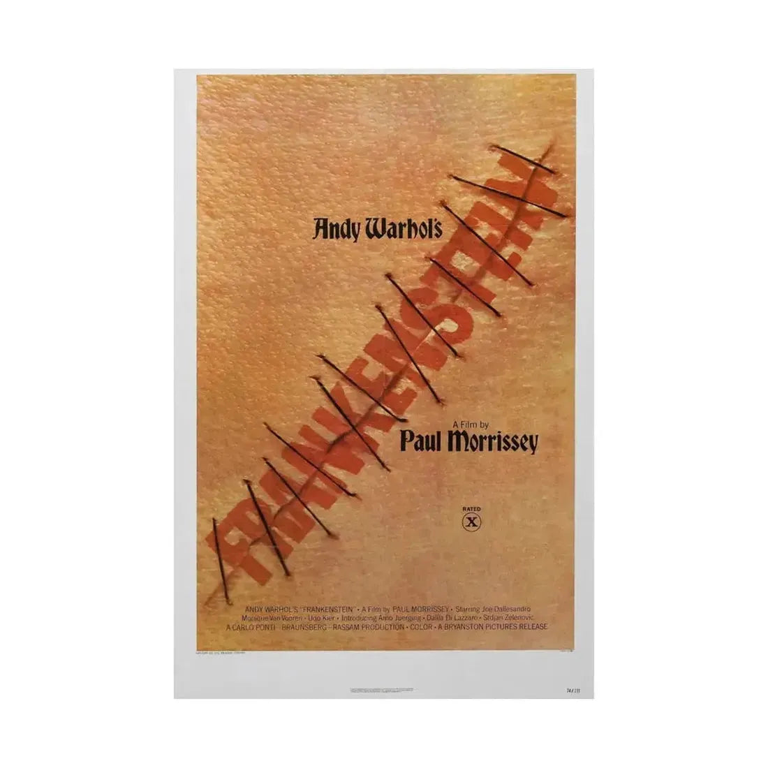 ANDY WARHOL'S FRANKENSTEIN 1973 - Paper Movie Poster - The Sticker Space