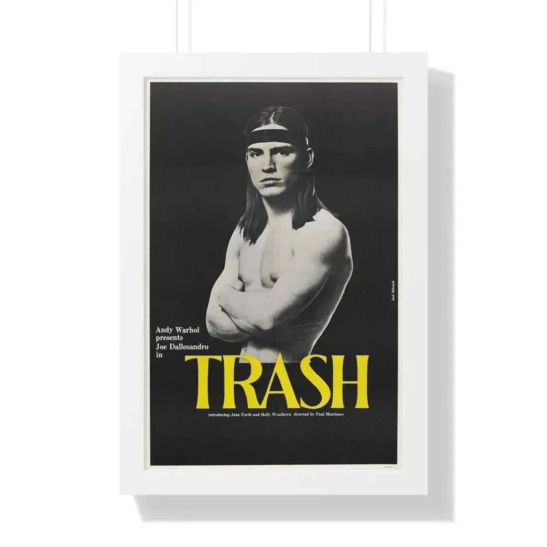 ANDY WARHOL'S TRASH 1970 - Framed Movie Poster 16″ x 24″ White - The Sticker Space