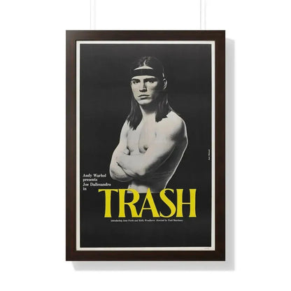 ANDY WARHOL'S TRASH 1970 - Framed Movie Poster 20" x 30" Walnut - The Sticker Space