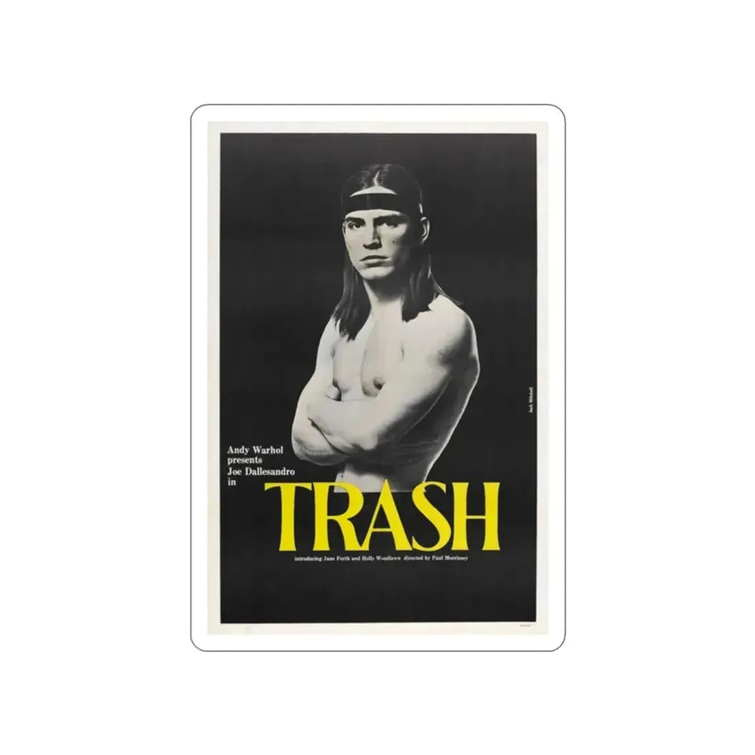 ANDY WARHOL'S TRASH 1970 Movie Poster STICKER Vinyl Die-Cut Decal - The Sticker Space