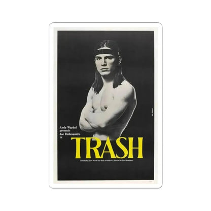 ANDY WARHOL'S TRASH 1970 Movie Poster - STICKER Vinyl Kiss-Cut Decal 2 Inch White - The Sticker Space