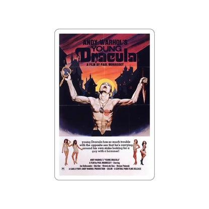 ANDY WARHOL'S YOUNG DRACULA 1974 Movie Poster STICKER Vinyl Die-Cut Decal 3 Inch - The Sticker Space