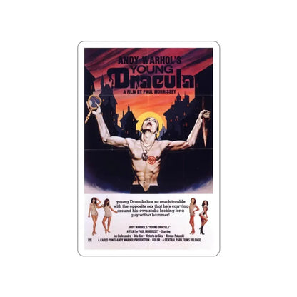 ANDY WARHOL'S YOUNG DRACULA 1974 Movie Poster STICKER Vinyl Die-Cut Decal - The Sticker Space