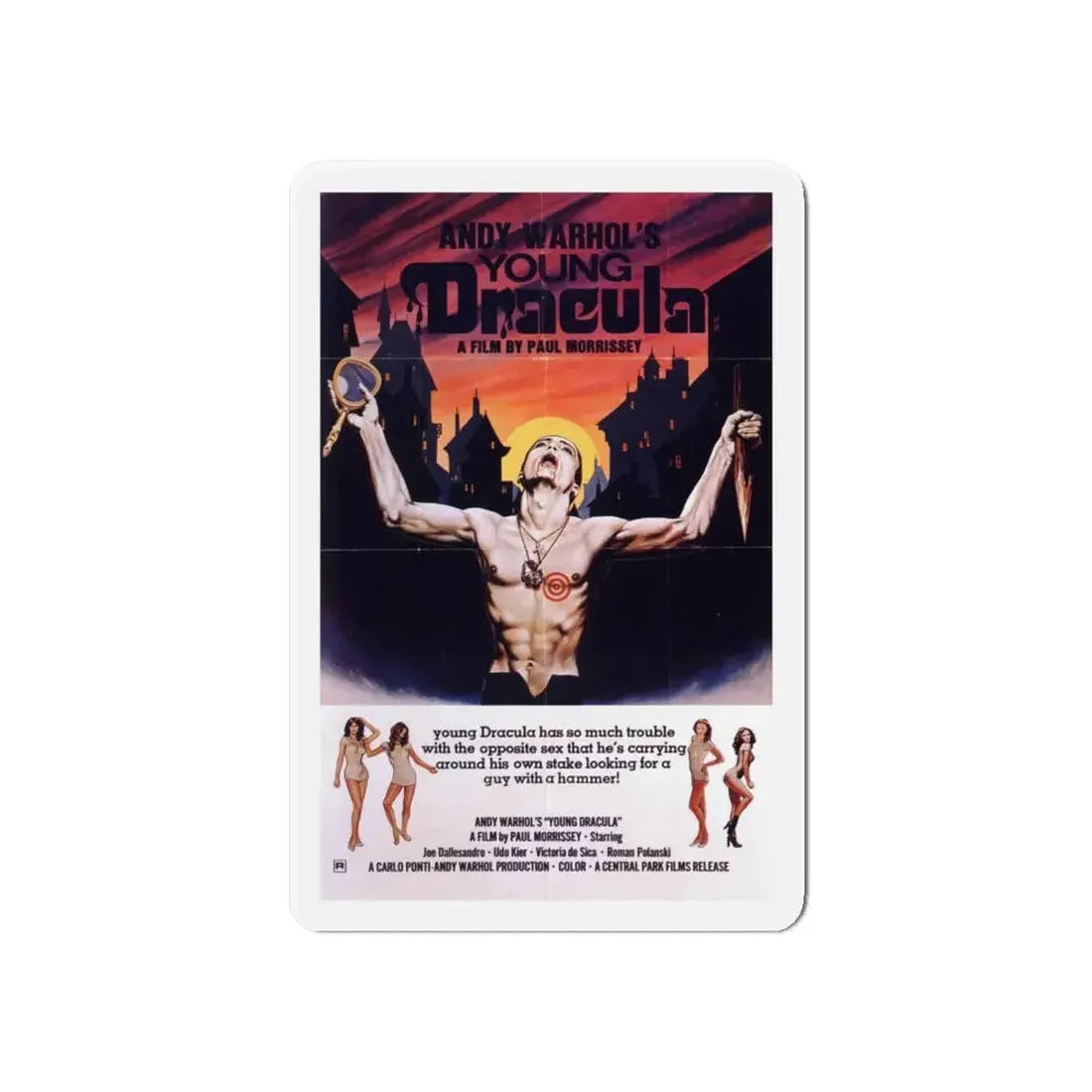 ANDY WARHOL'S YOUNG DRACULA (ANDY WARHOL'S DRACULA)(2) 1974 Movie Poster - Refrigerator Magnet - The Sticker Space