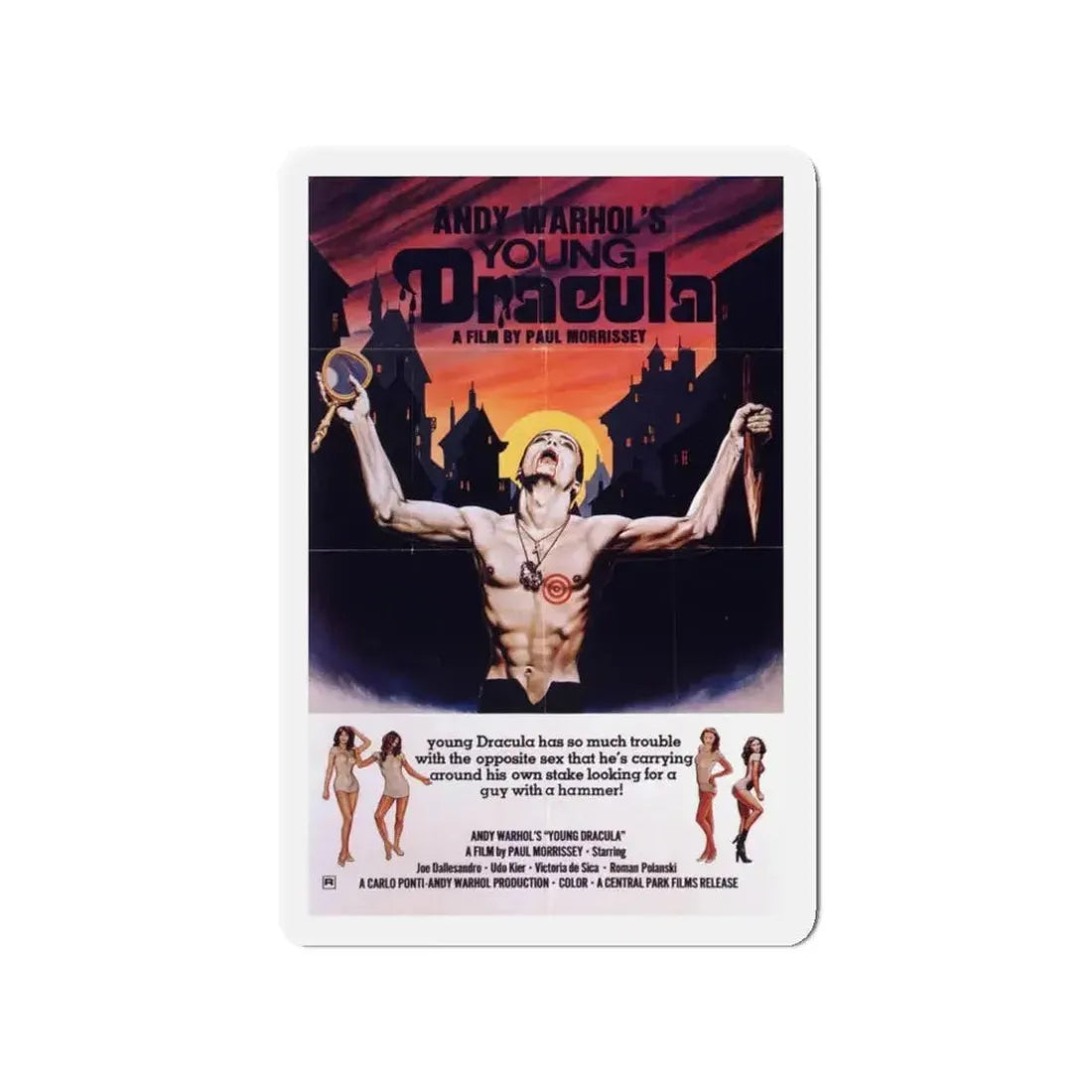 ANDY WARHOL'S YOUNG DRACULA (ANDY WARHOL'S DRACULA)(2) 1974 Movie Poster - Refrigerator Magnet - The Sticker Space