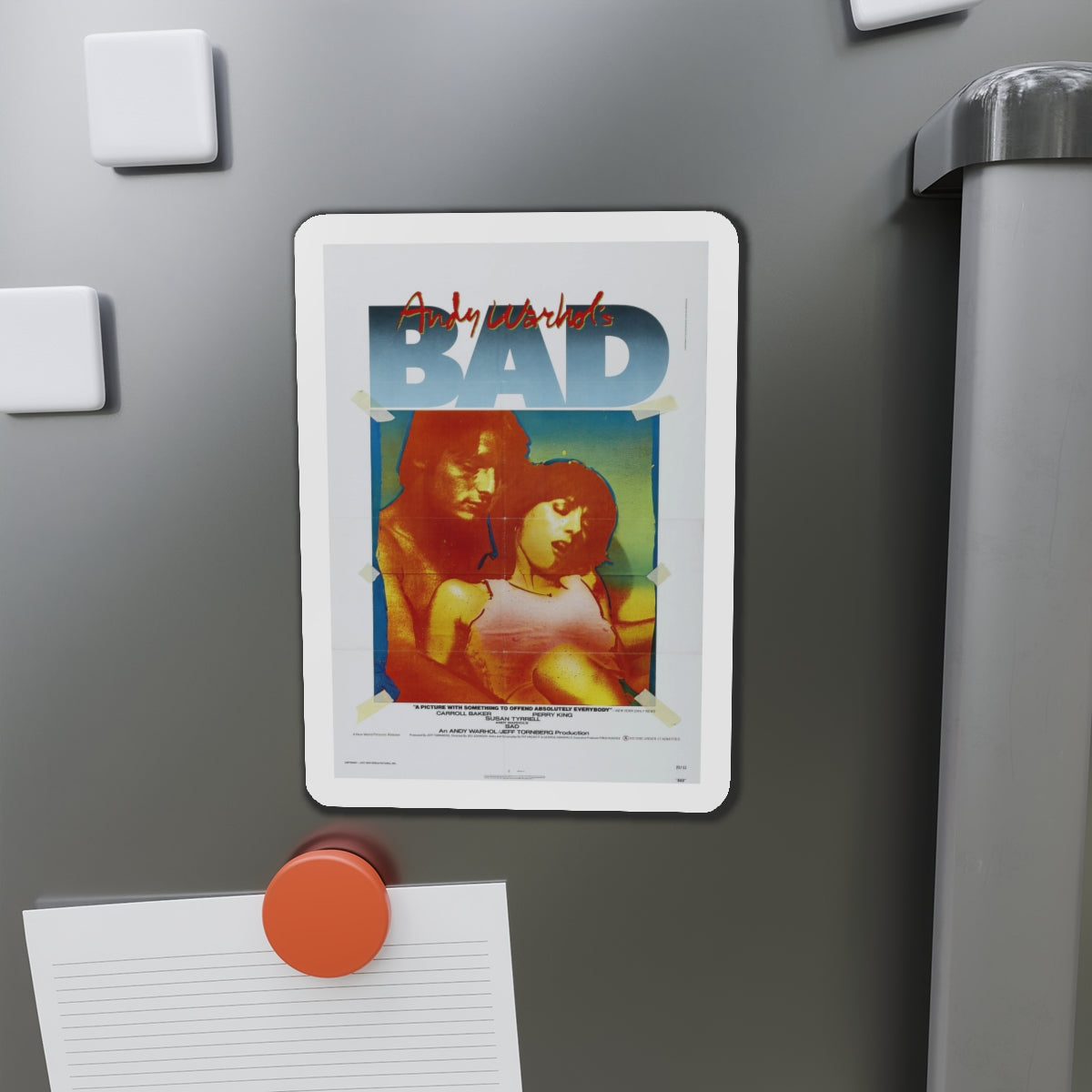 ANDY WARHOL'S BAD 1977 Movie Poster - Die-Cut Magnet-The Sticker Space