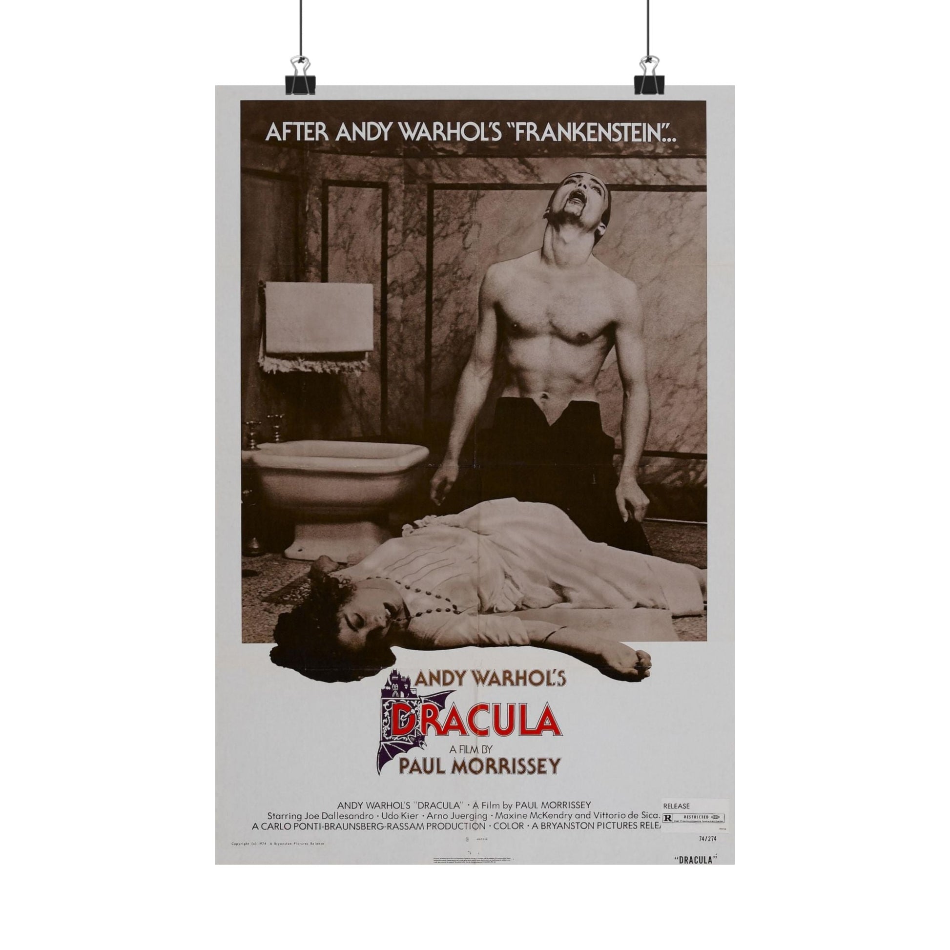 ANDY WARHOL'S DRACULA (2) 1974 - Paper Movie Poster-12″ x 18″-The Sticker Space